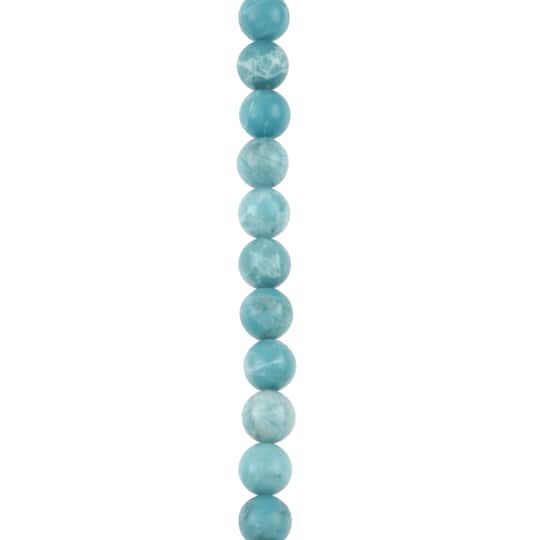 Reconstituted Larimar Round Beads, 7.5mm by Bead Landing&#x2122;